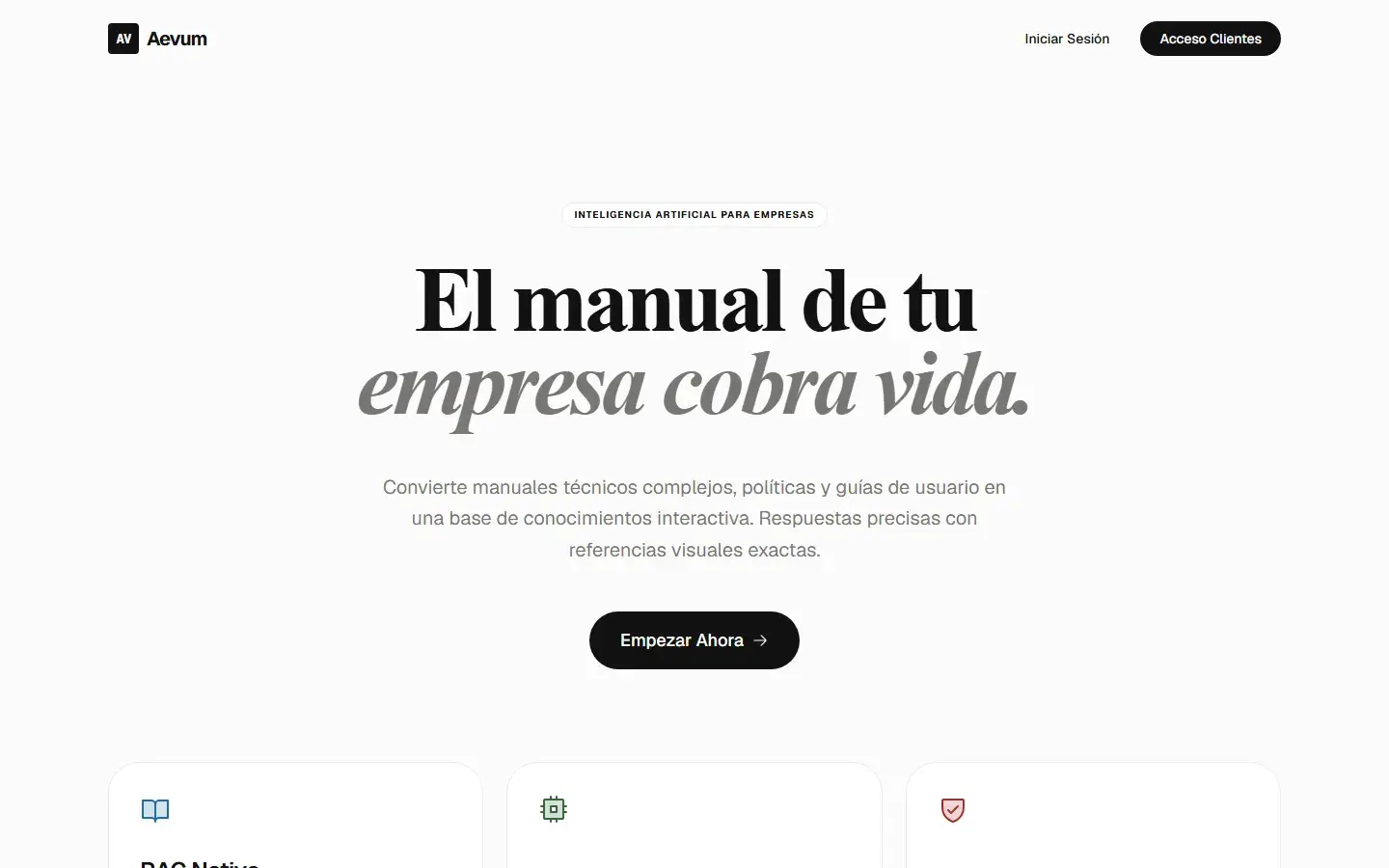 Aevum — IA para empresas
